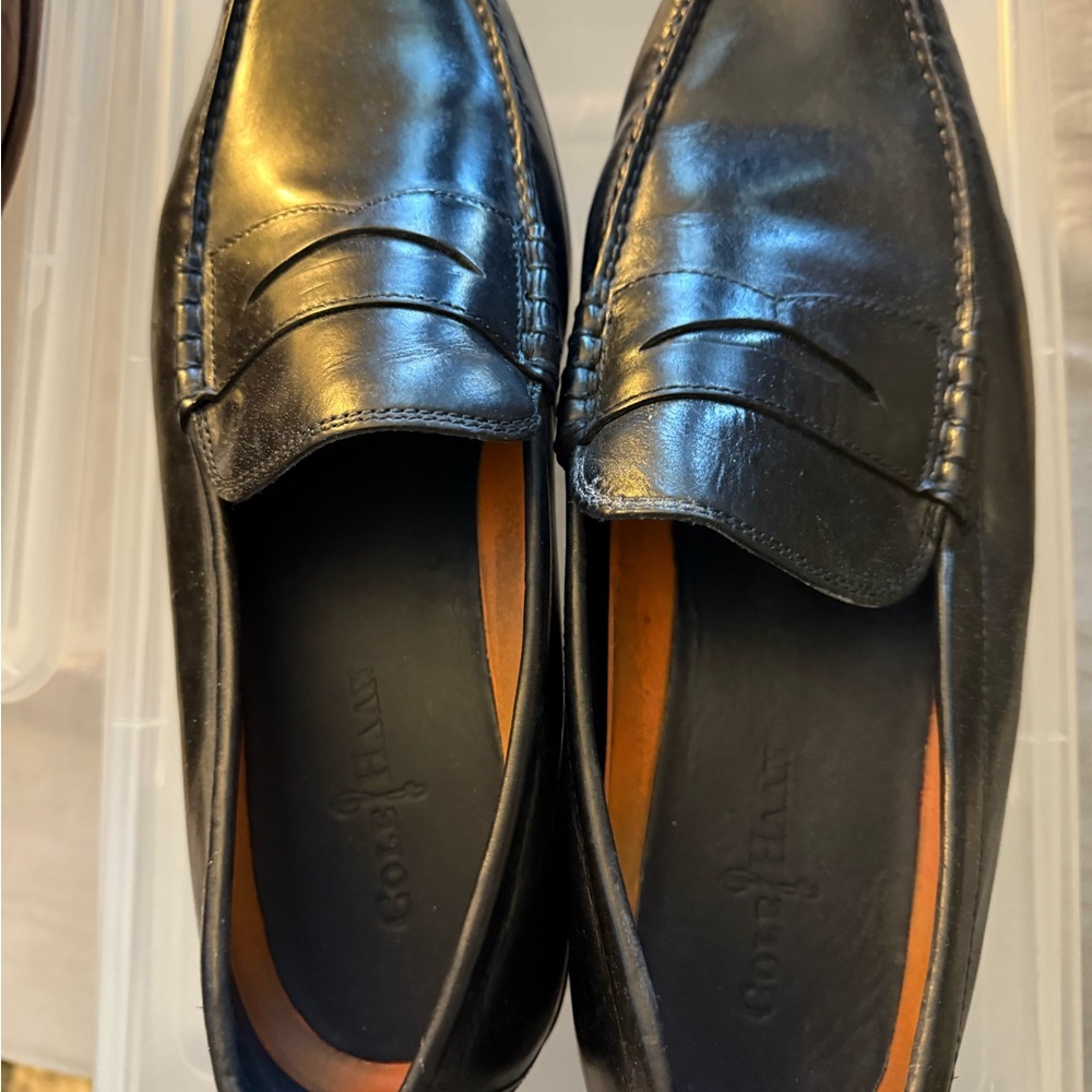 Cole Haan Black Slip-On Loafers with Sleek Design